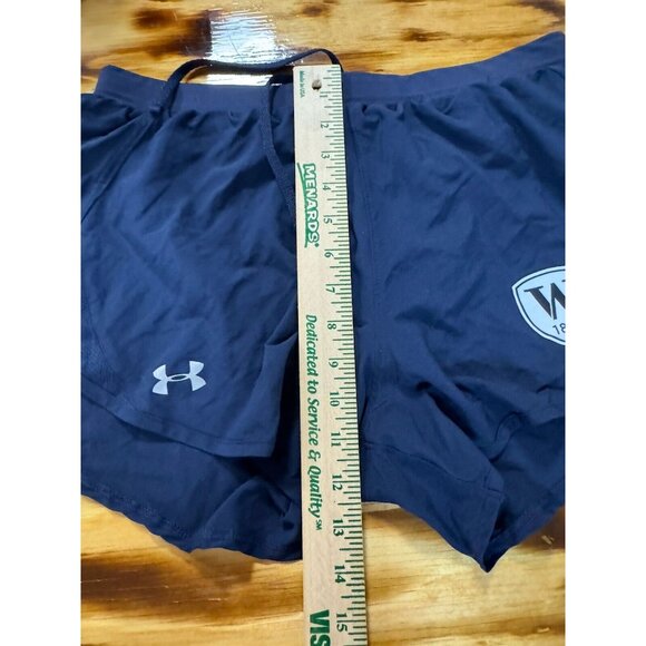 Under Armour Heat Gear Loose Shorts Women’s Size Med Blue Running Sporty Active - Picture 14 of 14